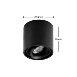 Arcchio Gang|Loftlamper > downlight Walza, sort, metal, Ø 9,3 cm, GU10