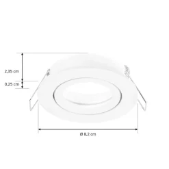 Arcchio Arbejdsrum/Kontor|Loftlamper > downlight Zyron, hvid, Ø 8,2 cm