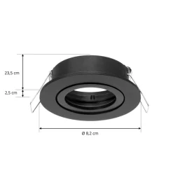 Arcchio Arbejdsrum/Kontor|Indbygningsspots > downlight Zyron, sort, Ø 8,2 cm