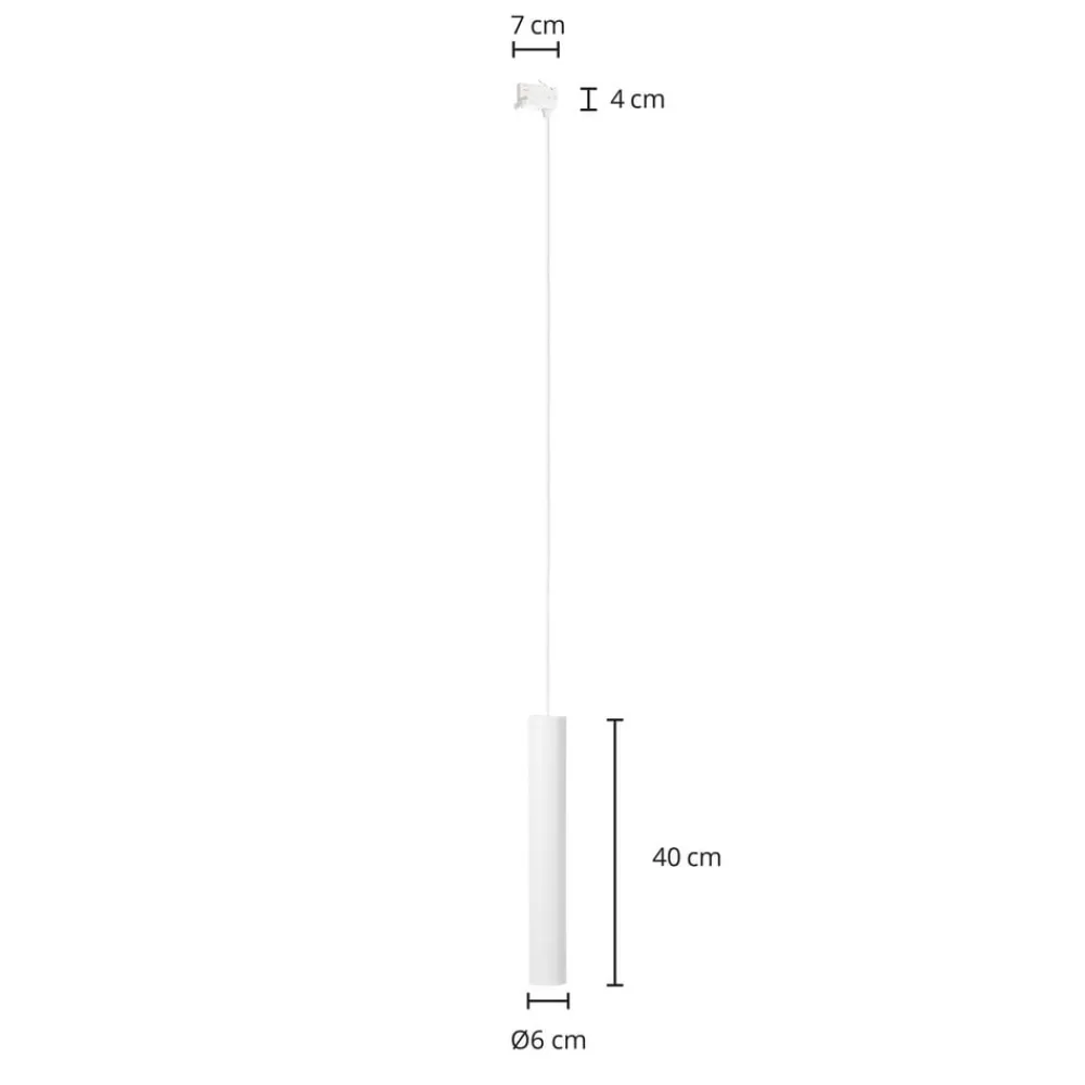 Arcchio Skinnesystem > Ejona skinne LED-pendel hvid 6/40cm
