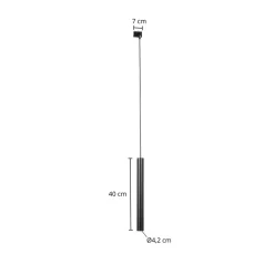 Arcchio Skinnesystem > Ejona track pendel sort E27 4/40cm