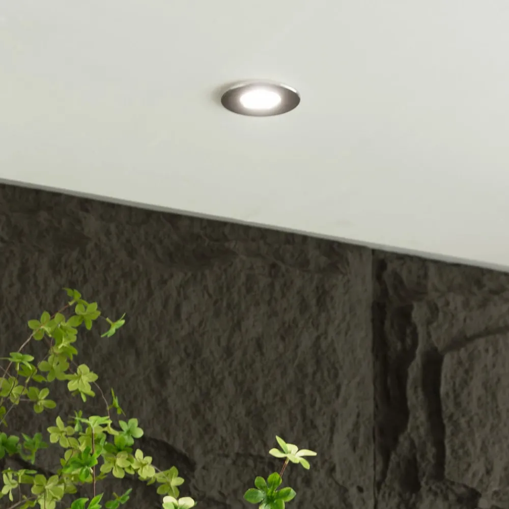 Loftlamper ^ Arcchio Elmon LED-indbygningslampe, IP65, krom
