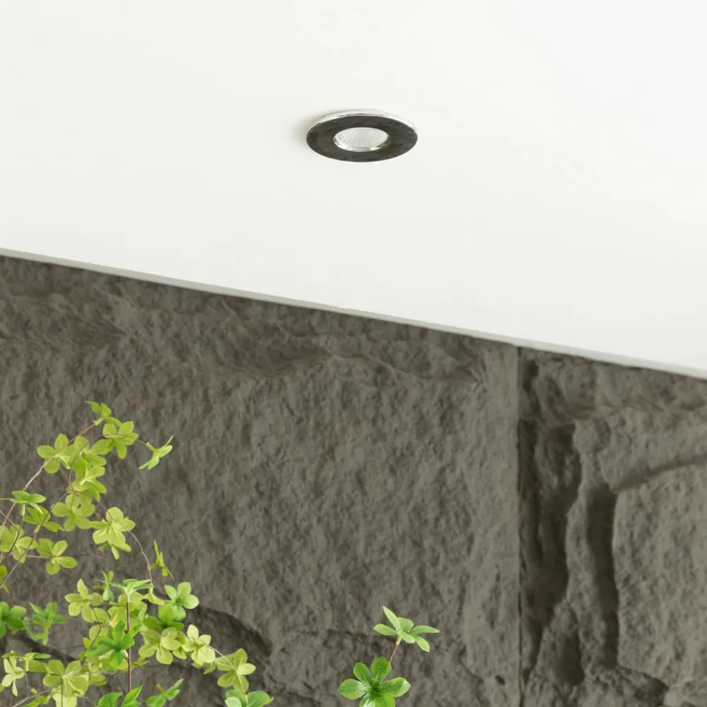 Loftlamper ^ Arcchio Elmon LED-indbygningslampe, IP65, krom
