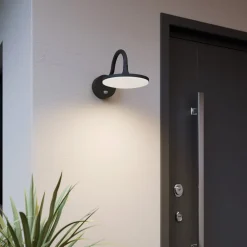 Væglampe Med Sensor|Terrassebelysning ^ Arcchio Fineria udendørs LED-væglampe med sensor