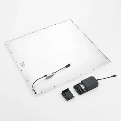 Arbejdsrum/Kontor|Indbygningsspots ^ Arcchio forsænket panel Vinas, 62 cm, hvid, aluminium, CCT