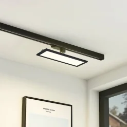 Arbejdsrum/Kontor|Skinnesystem ^ Arcchio Hairis LED-panel, 30 cm, sort, 4000 K
