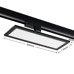 Arcchio Skinnesystem > Hairis LED-panel, 30 cm, sort, 3000 K