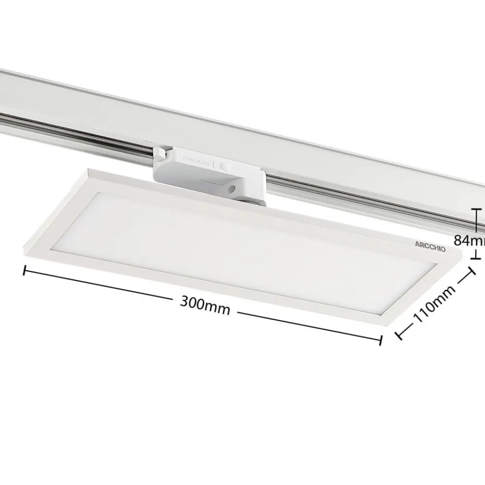 Arbejdsrum/Kontor|Skinnesystem ^ Arcchio Hairis LED-panel hvid 4000 K