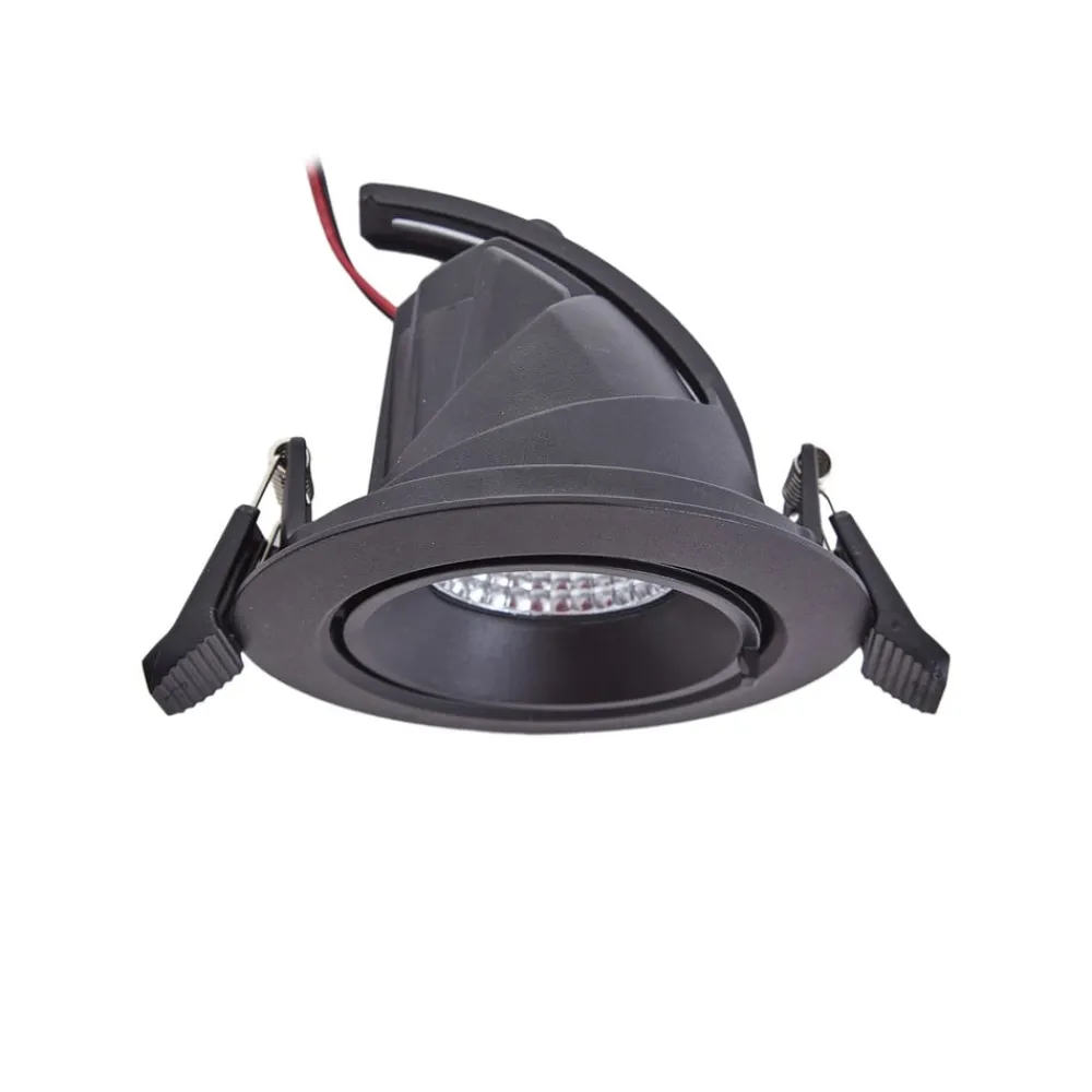 Arcchio Indbygningsspots > Harcos LED-downlight, sort, Ø 11 cm, 4.000K