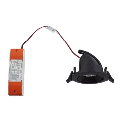 Arcchio Indbygningsspots > Harcos LED-downlight, sort, Ø 11 cm, 4.000K
