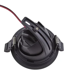 Arcchio Indbygningsspots > Harcos LED-downlight, sort, Ø 11 cm, 4.000K