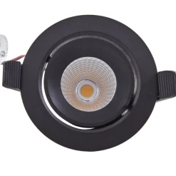Arcchio Indbygningsspots > Harcos LED-downlight, sort, Ø 11 cm, 4.000K