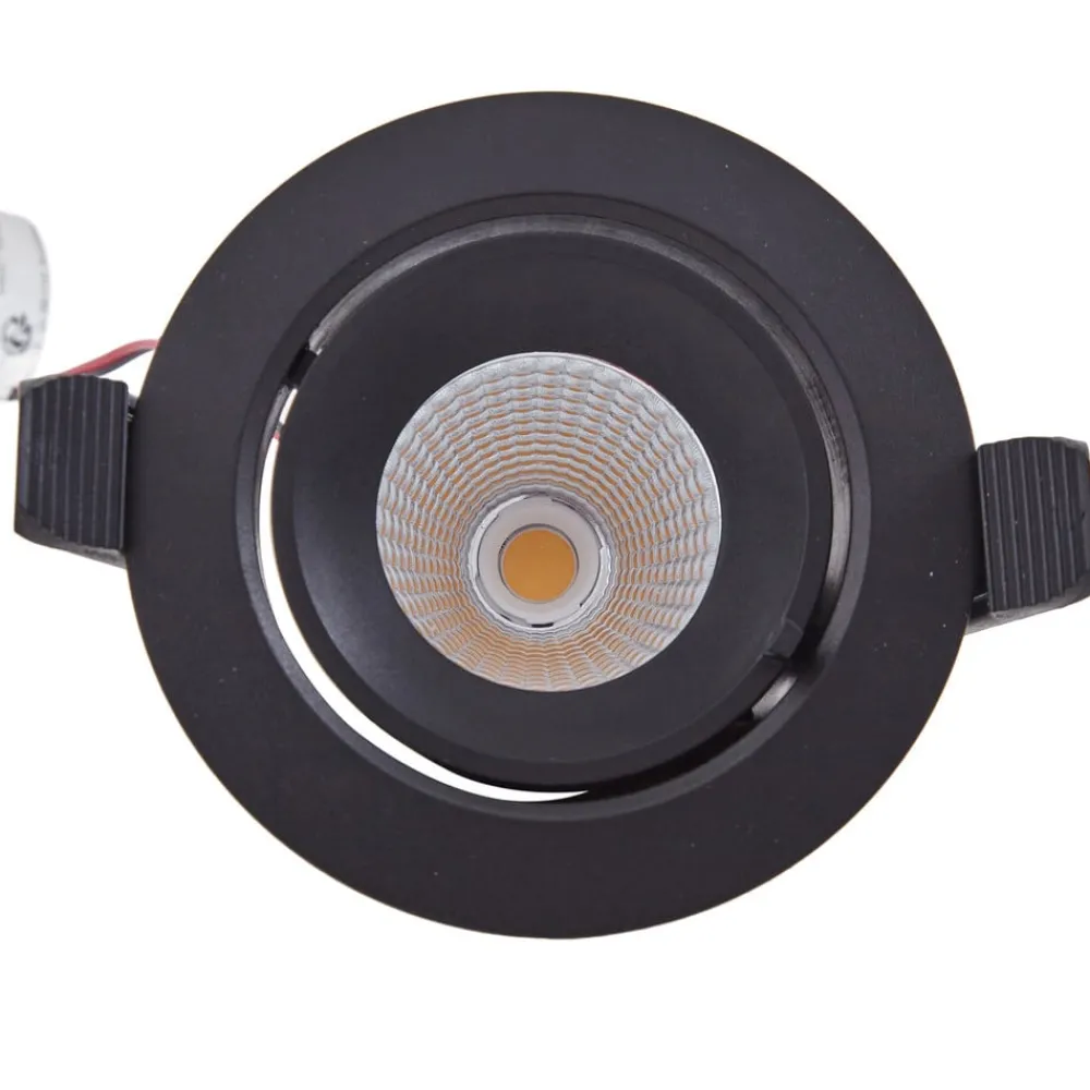 Arcchio Indbygningsspots > Harcos LED-downlight, sort, Ø 11 cm, 4.000K