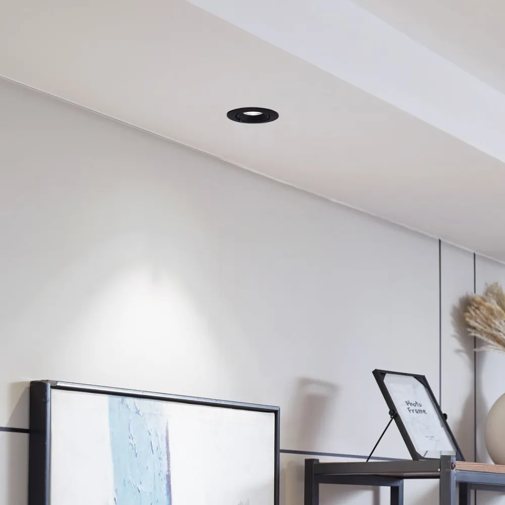 Arcchio Arbejdsrum/Kontor > Harcos LED-downlight, sort, Ø 8 cm, 4.000K