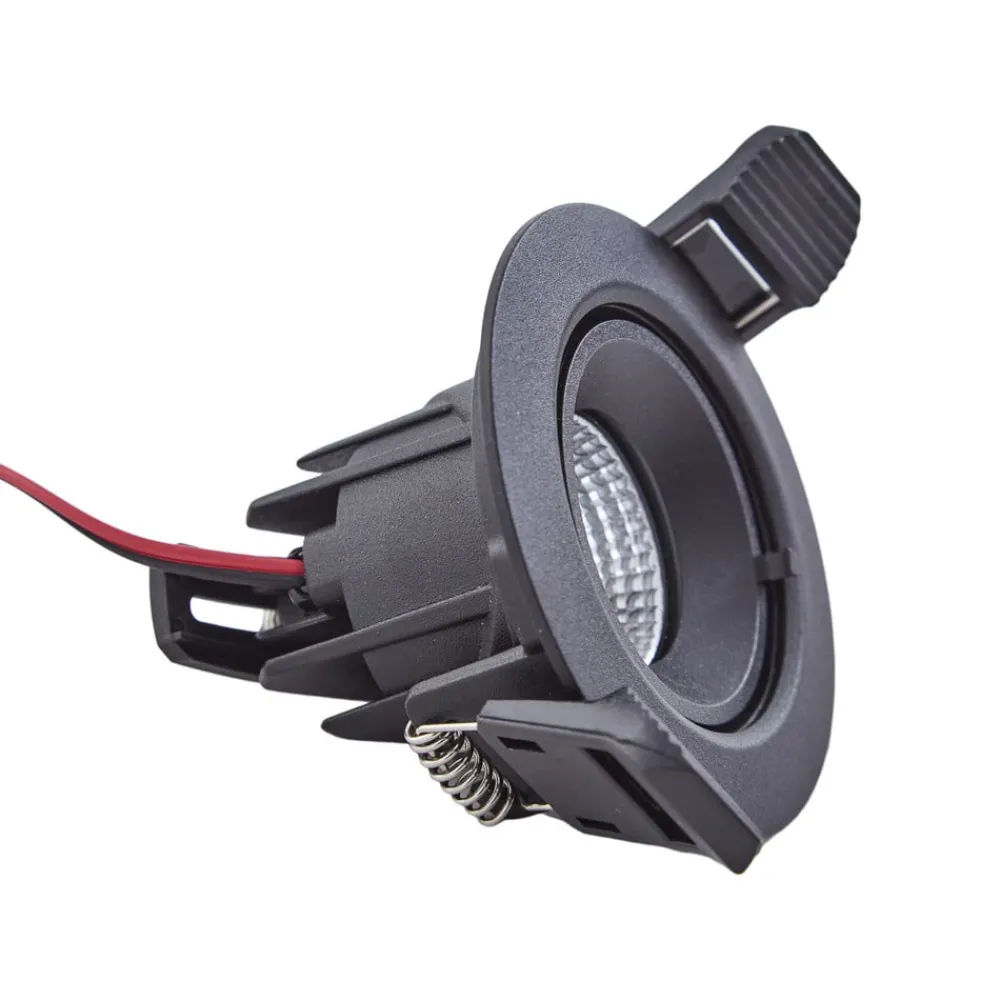 Arcchio Arbejdsrum/Kontor > Harcos LED-downlight, sort, Ø 8 cm, 4.000K