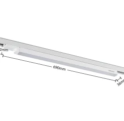Skinnesystem ^ Arcchio Harlow LED-skinnelampe, hvid, 69 cm, 4.000 K