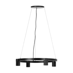 Arcchio Pendellamper > hængelampe Brinja, sort, Ø 64 cm, 4 lyskilder, GU10