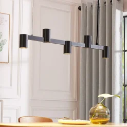 Arcchio Pendellamper > hængelampe Brinja, sort, 120 cm, 5 lyskilder, GU10