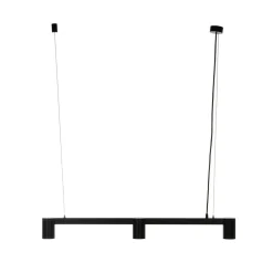 Pendellamper ^ Arcchio hængelampe Brinja, sort, 90 cm, 3 lyskilder, GU10