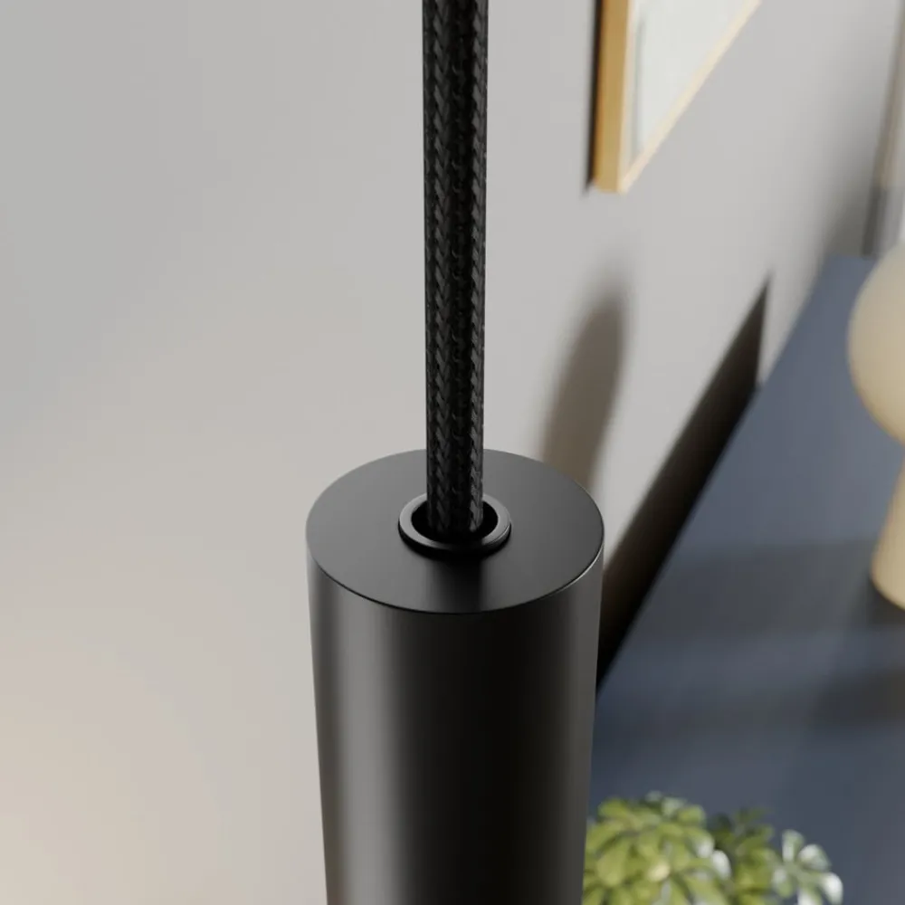 Pendellamper ^ Arcchio hængelampe Tadej, sort-hvid, Ø 19 cm, metal, E27