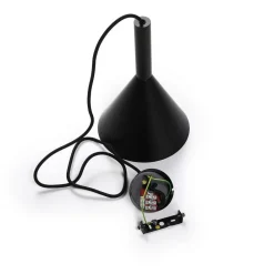 Pendellamper ^ Arcchio hængelampe Tadej, sort-hvid, Ø 19 cm, metal, E27