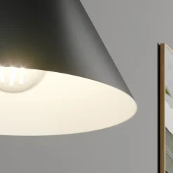 Pendellamper ^ Arcchio hængelampe Tadej, sort-hvid, Ø 19 cm, metal, E27