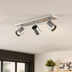 Loftlamper|Loftlamper ^ Arcchio Iavo-loftspot, kantet, alu, 3 lyskilder