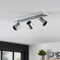 Loftlamper|Loftlamper ^ Arcchio Iavo-loftspot, kantet, alu, 3 lyskilder