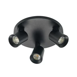 Arcchio Loftlamper|Spotlights > Iavo-loftspot, rund, 3 lyskilder, sort