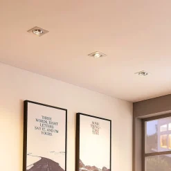 Arcchio Loftlamper|Indbygningsspots > indbygget loftspot Sophia, aluminium, kantet