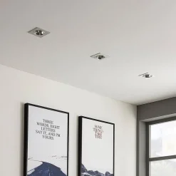 Arcchio Loftlamper|Indbygningsspots > indbygget loftspot Sophia, aluminium, kantet