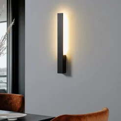 Arcchio Gang|Pendellamper > Ivano LED-væglampe, 42,5 cm, sort, metal