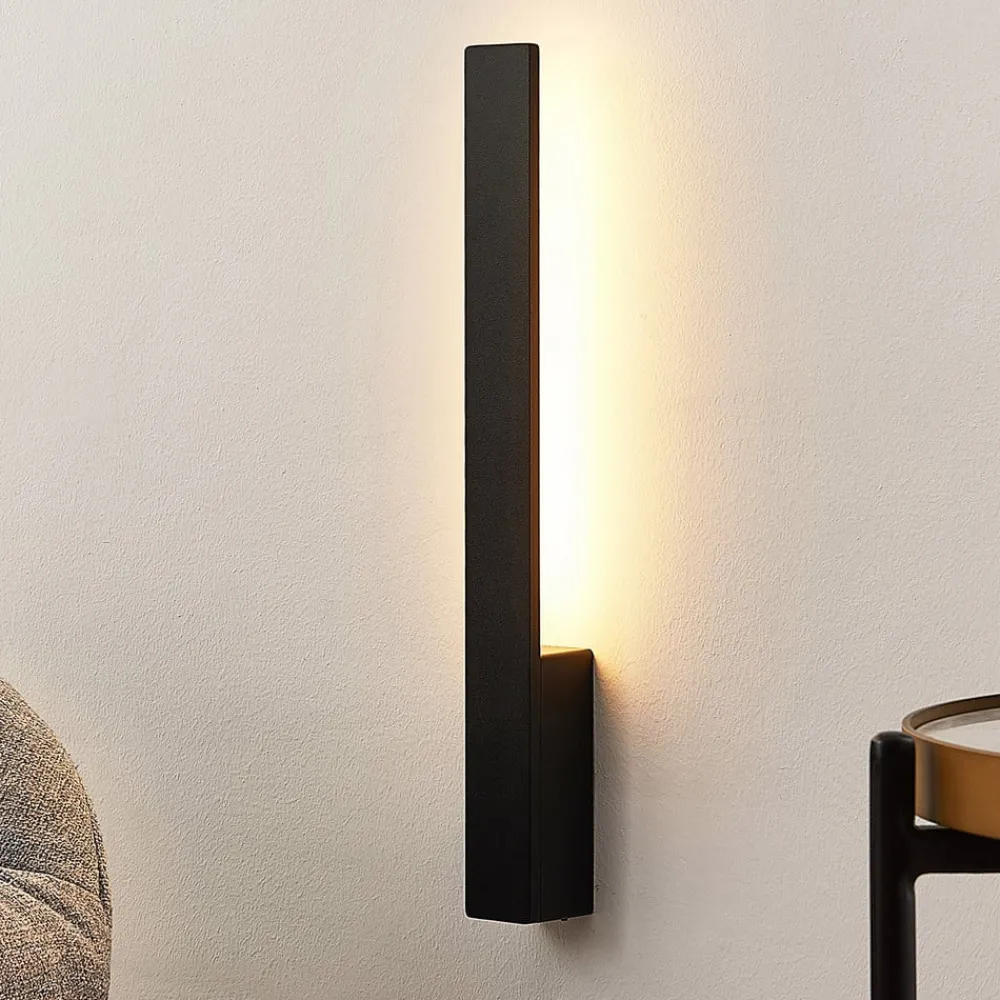 Arcchio Gang|Pendellamper > Ivano LED-væglampe, 42,5 cm, sort, metal