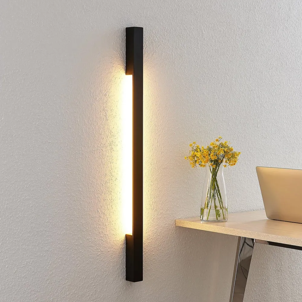 Gang|Pendellamper ^ Arcchio Ivano LED-væglampe, 91 cm, sort