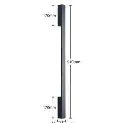 Gang|Pendellamper ^ Arcchio Ivano LED-væglampe, 91 cm, sort