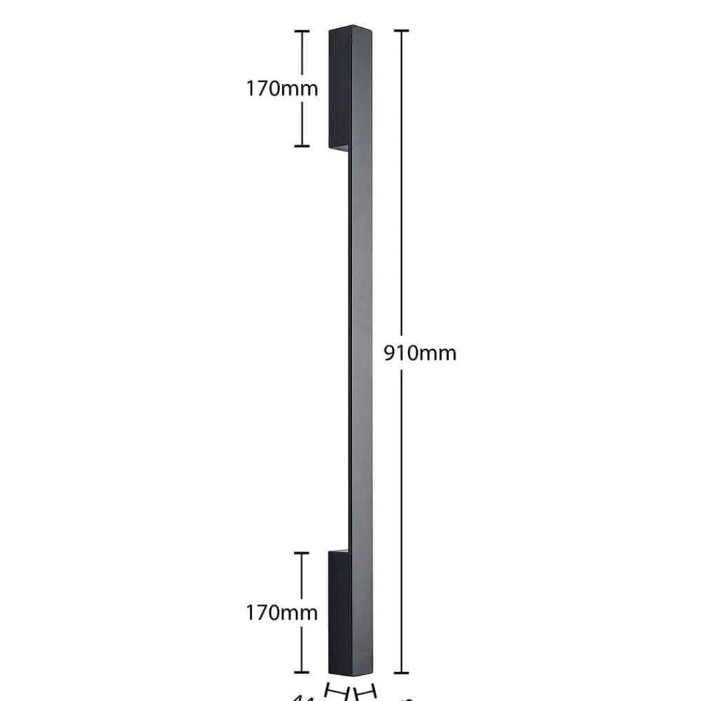 Gang|Pendellamper ^ Arcchio Ivano LED-væglampe, 91 cm, sort