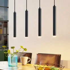 Arcchio Pendellamper|Pendellamper > Kammeron LED-hængelampe, sort, metal, 80 cm