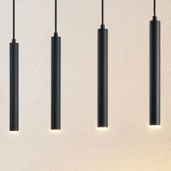 Arcchio Pendellamper|Pendellamper > Kammeron LED-hængelampe, sort, metal, 80 cm