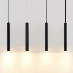 Arcchio Pendellamper|Pendellamper > Kammeron LED-hængelampe, sort, metal, 80 cm