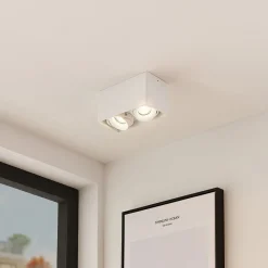 Gang|Loftlamper ^ Arcchio Kubika downlight, 19 cm, hvid, 2 lyskilder, metal