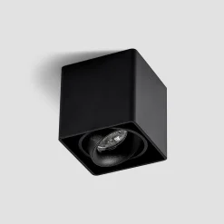 Loftlamper|Loftlamper ^ Arcchio Kubika downlight, 9 cm, sort, 1 lyskilde, metal