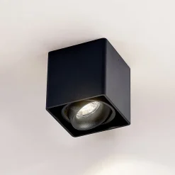 Loftlamper|Loftlamper ^ Arcchio Kubika downlight, 9 cm, sort, 1 lyskilde, metal