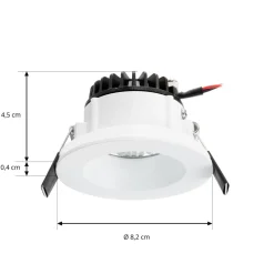 Arcchio Indbygningsspots > LED-downlight Aryx, hvid, 3.000K