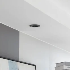 Arcchio Arbejdsrum/Kontor|Indbygningsspots > LED-downlight Aryx, sort, 3.000K