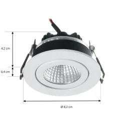 Arcchio Arbejdsrum/Kontor > LED-downlight Jyra, hvid, 3.000K
