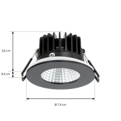 Arcchio Arbejdsrum/Kontor > LED-downlight Lirin, sort, 2.700K