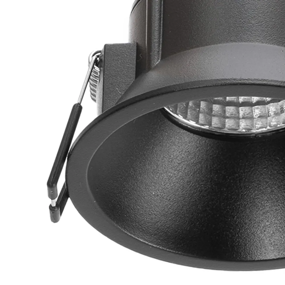Arbejdsrum/Kontor|Indbygningsspots ^ Arcchio LED-downlight Niria, sort, 4.000K