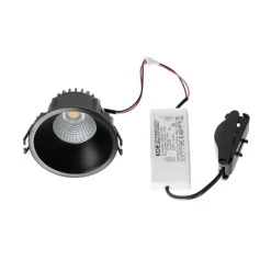Arcchio Arbejdsrum/Kontor|Indbygningsspots > LED-downlight Niria, sort, 3.000K