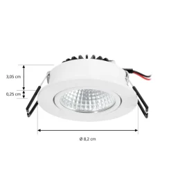 Arbejdsrum/Kontor|Spotlights ^ Arcchio LED-downlight Zarik, hvid, 2.700K