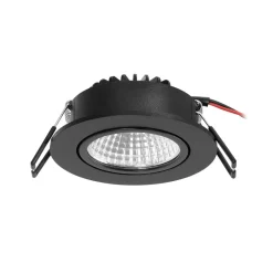 Arbejdsrum/Kontor|Indbygningsspots ^ Arcchio LED-downlight Zarik, sort, 4.000K